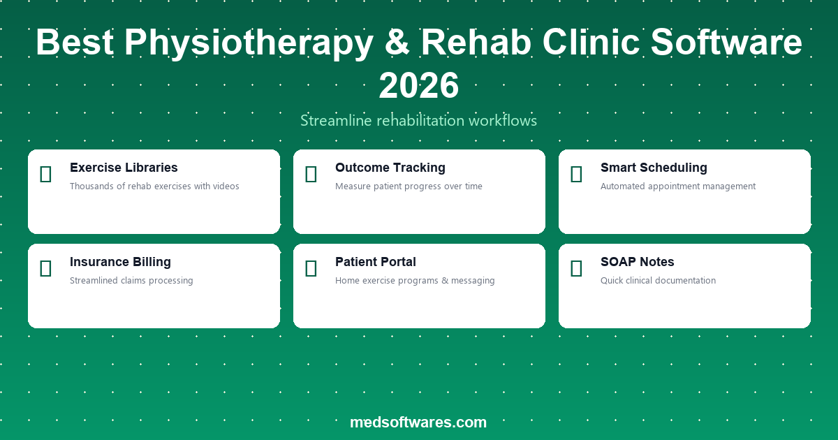 Best Physiotherapy & Rehabilitation Clinic Software 2026